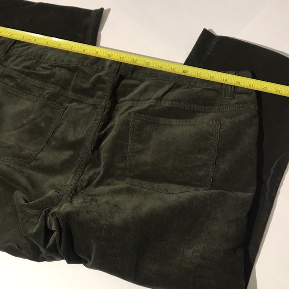Talbots woman petites green corduroy pants signature boot sz 22wp - Picture 5 of 6